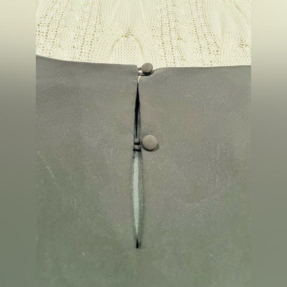 Monsoon Black Embroidered Above Knee Dress Sheer Sleeves Size 10 - Picture 9 of 13